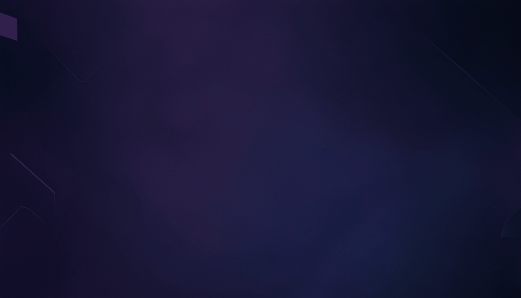 A dark atmospheric surface with soft purple and navy gradients, subtle geometric accents, and a clean minimalist mood